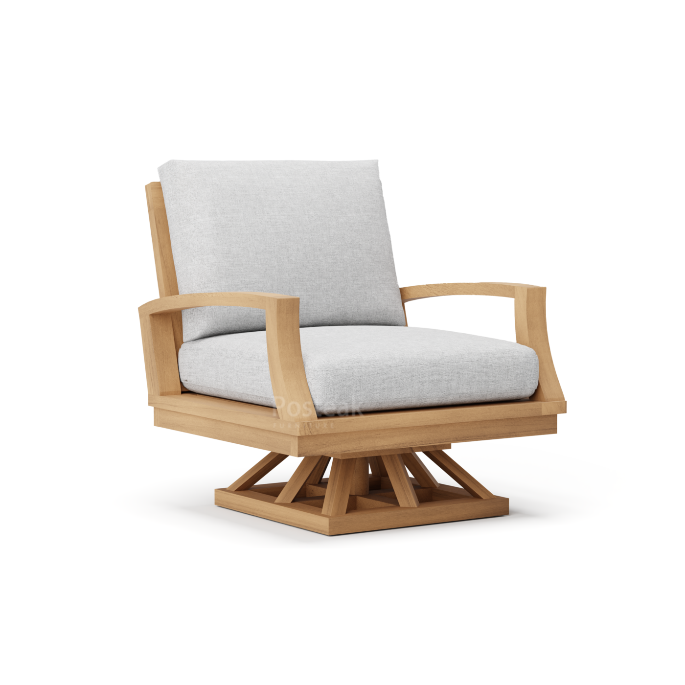 Hampton Teak Outdoor Swivel Lounge Chair - Image 2