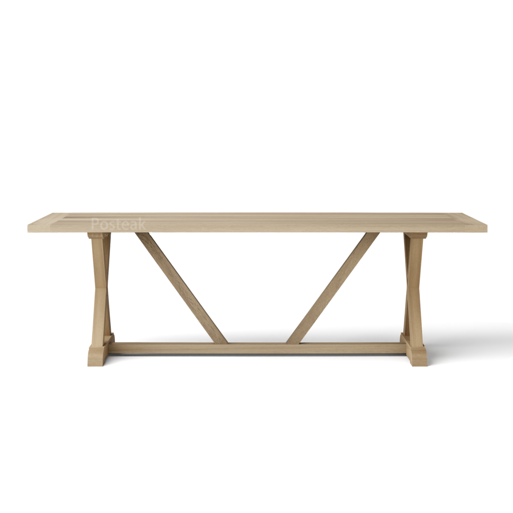 Monroe Teak Outdoor Trestle Dining Table | Posteak Furniture