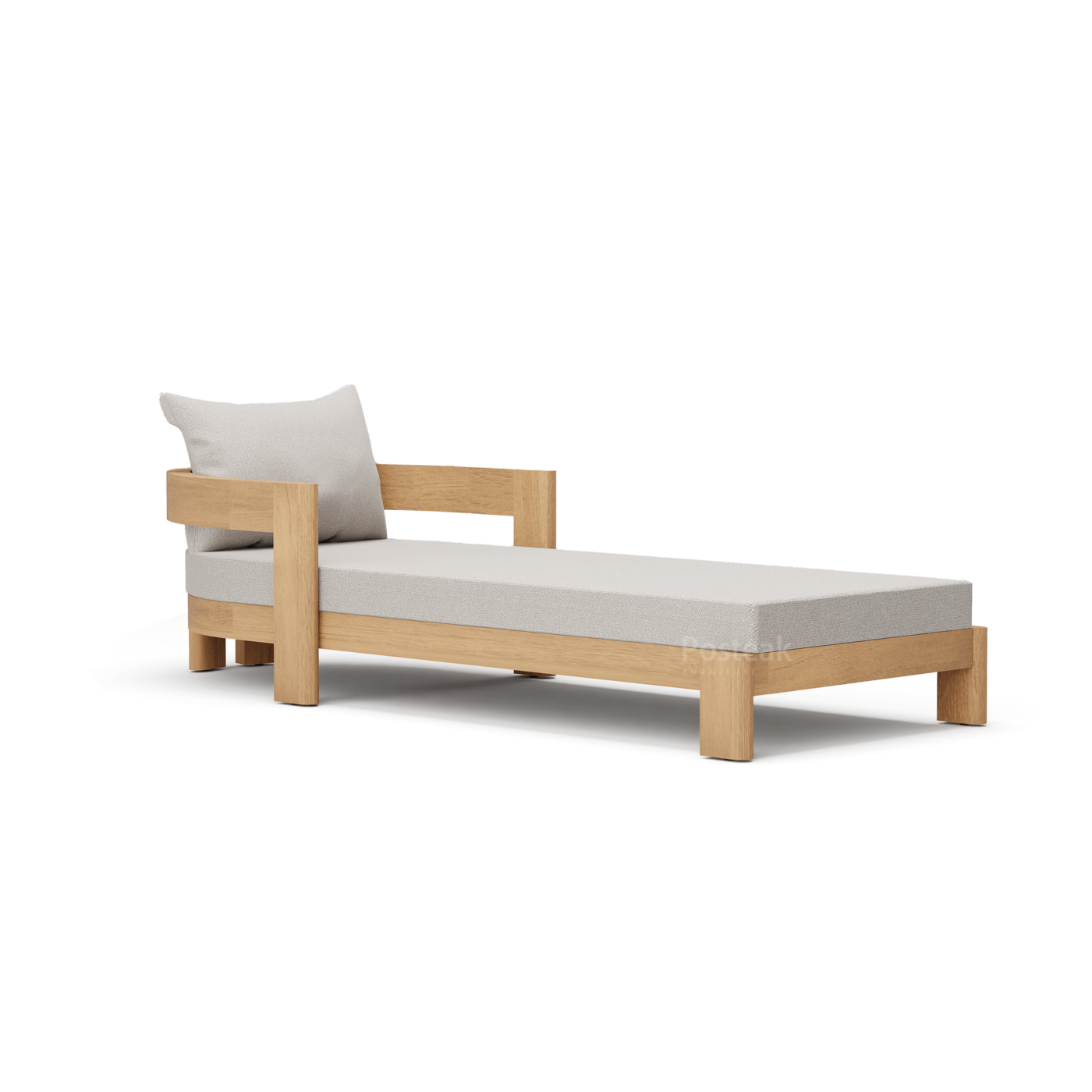 Canyon Teak Outdoor Chaise Single