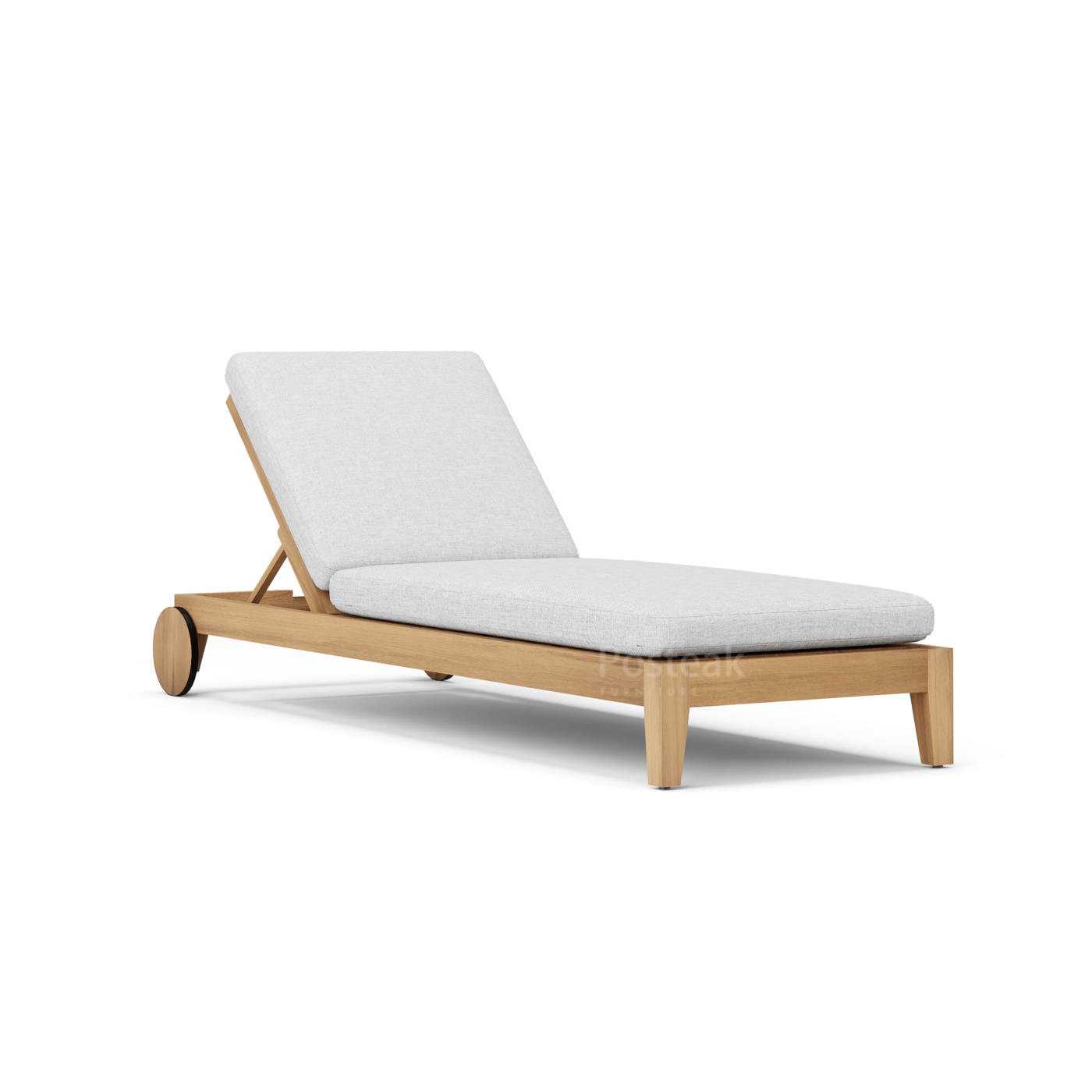 Hampton Teak Outdoor Chaise Single