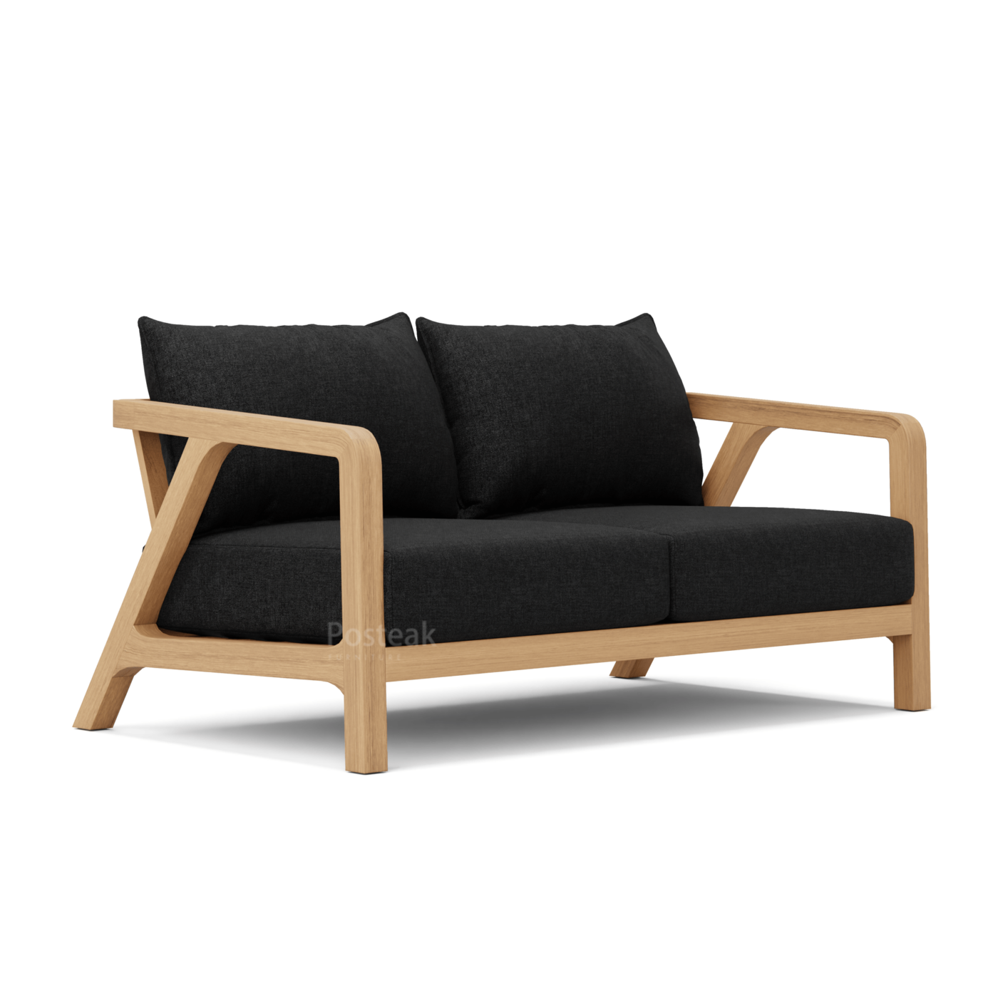 Isla Teak Outdoor Loveseat - Image 2